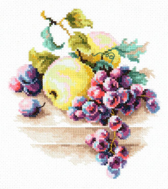 Набор для вышивания крестом Чудесная игла «Виноград и яблоки» 50-05