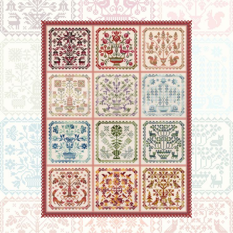 Буклет для вышивания со схемами Owlforest «Лоскутный календарь» 0154-ЛК-СБ