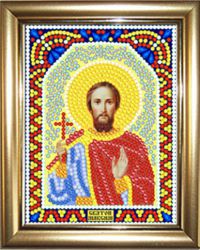 ИМРА5-069 Алмазная мозаика ТМ НАСЛЕДИЕ с рамкой "Святой Максим"