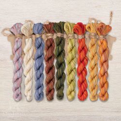 НМул-МЛНЕ176-3322 Набор ниток OwlForest для схемы «Маленький лесной народец. Ежики» (DMC) универсальный