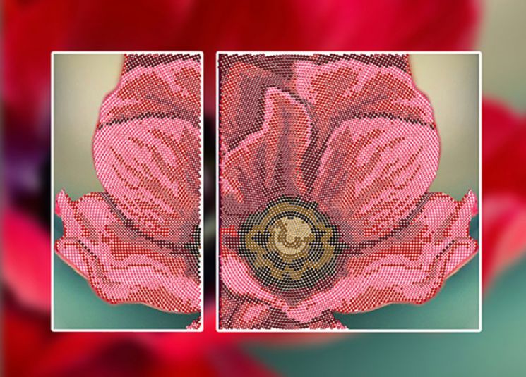 КБ-337 Схема для вышивания бисером ТМ Наследие "Цветочная фантазия"