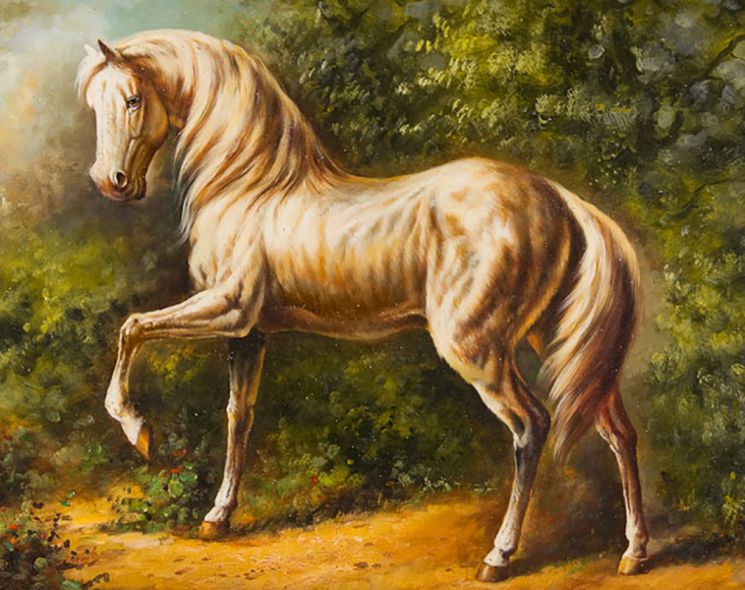 Алмазная мозаика Гранни "Златогривый конь" Ag494
