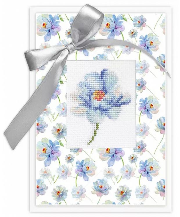 (S)P-57 Набор для изготовления открытки Luca-S "Синий цветок"