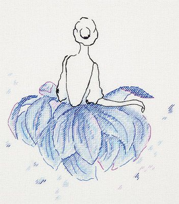  Набор для вышивания крестом PANNA "Балерина. Лотос" Ц-1949