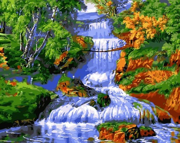 Картина по номерам PAINTBOY "Горная речка" RSB0765