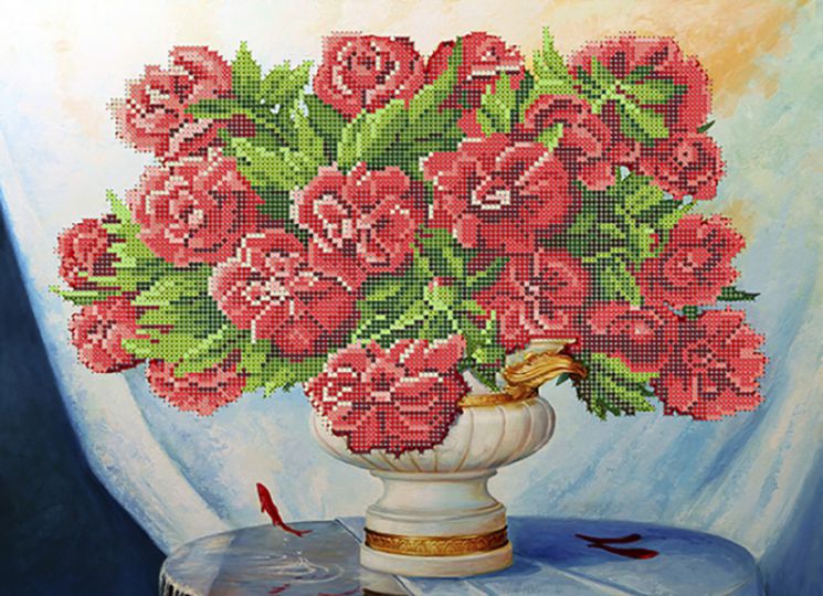 КБ-250 Схема для вышивания бисером ТМ Наследие "Сказочные пионы"