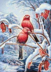 БСА2-073 Алмазная мозаика Наследие "Птицы в зимнем лесу"