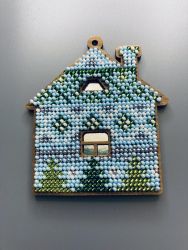  Сами с усами. Набор для вышивания Домик "Оттепель" 8х7,5 см, арт. С046-02