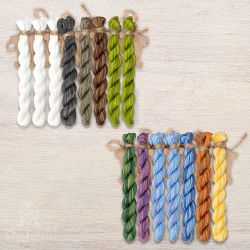 НМул-КтПрл156-2283  Набор ниток OwlForest для схемы «Коты прилетели» (ПНК) 28 каунт в 3 нити