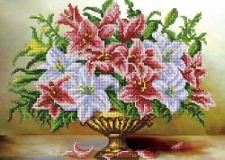 КБ-262 Схема для вышивания бисером ТМ Наследие "Букет лилий"