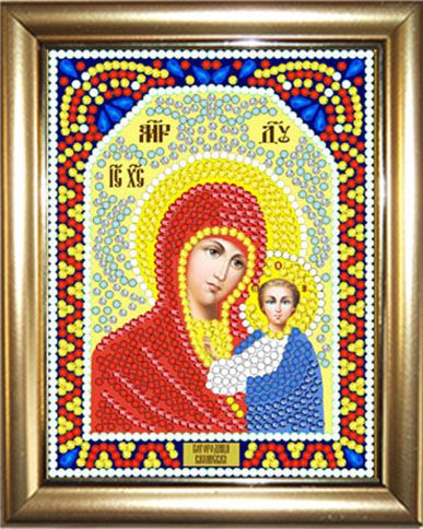 ИМРА5-001 Алмазная мозаика ТМ НАСЛЕДИЕ с рамкой "Богородица Казанская"
