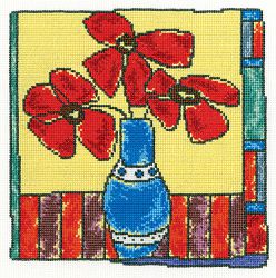 М476 Набор для вышивания РТО "Красные цветы"