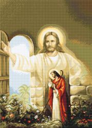 B411 Набор для вышивания Luca-S "Иисус стучащийся в дверь"