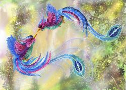 КБ-282 Схема для вышивания бисером ТМ Наследие "Райские птички"