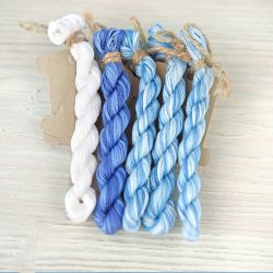 НМул-СКМз-3322 Набор ниток OwlForest для схемы «Серебряное копытце, Морозные узоры» (DMC) 28, 32, 36 каунт в 2 нити