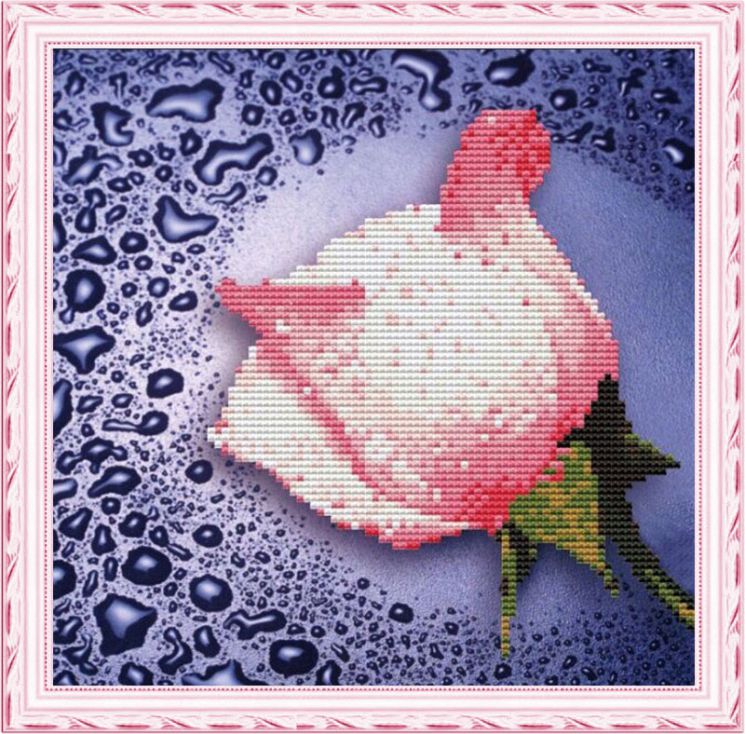Алмазная мозаика Color Kit "Белая роза" 80214
