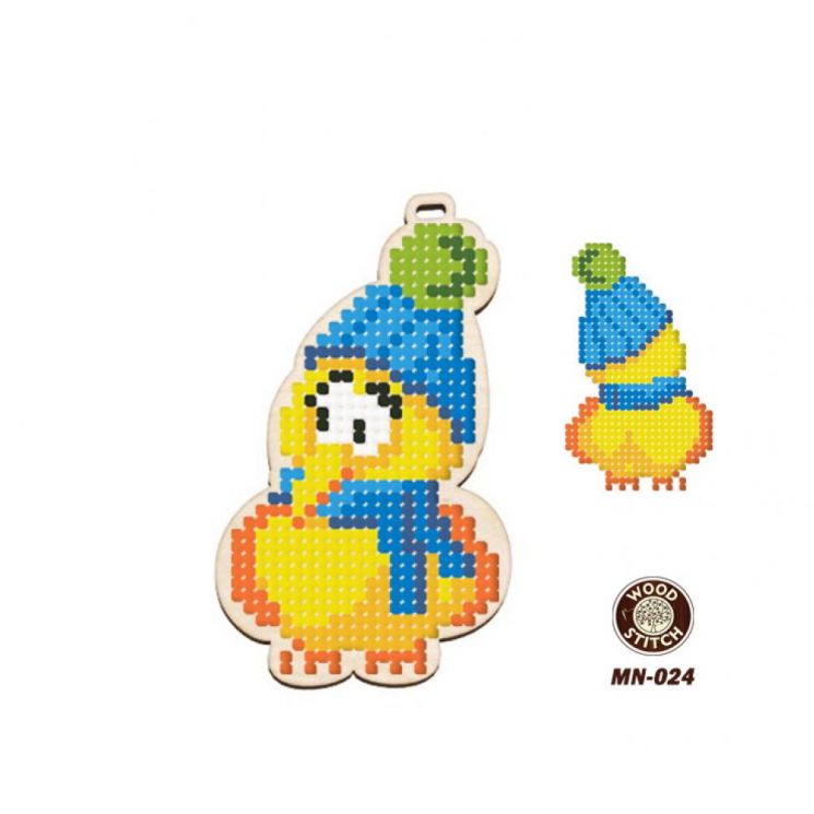 Набор для вышивания WoodStitch "Новогодняя игрушка. Птенчик", 5*9, MN-024
