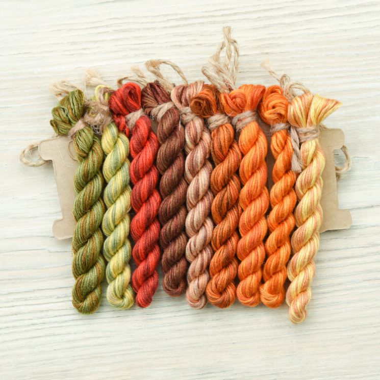 НМул-ОН106-2401 Набор ниток OwlForest для схемы «Осенний натюрморт» (ПНК) 40 каунт в 1 нить