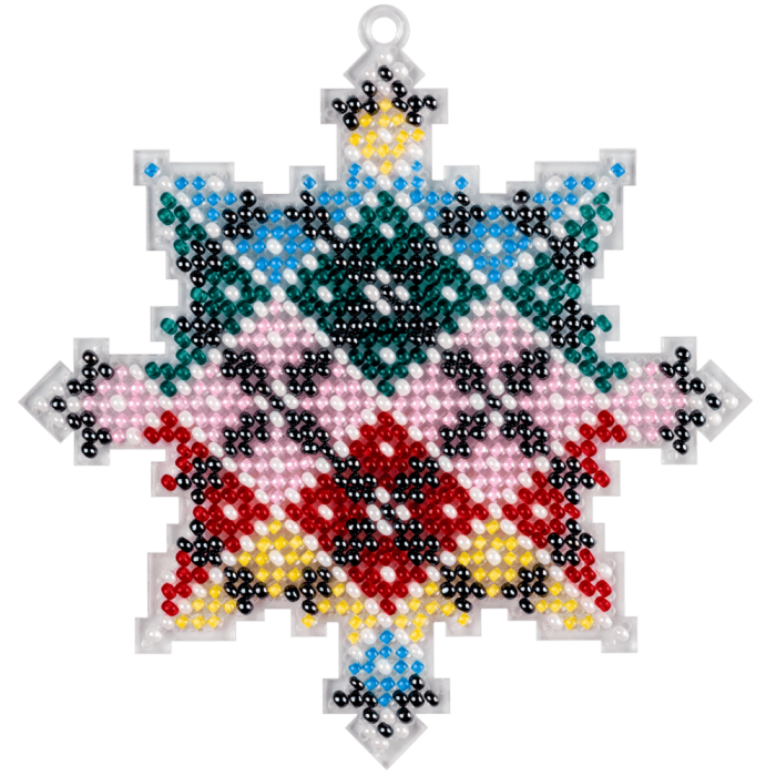 Набор для вышивания бисером на пластиковой основе ВОЛШЕБНАЯ  СТРАНА FLPL-034 9.5*10см