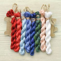 НМул-Снгч-3322 Набор ниток OwlForest для для схемы «Снегурочка» (DMC) 32, 36 каунт в 2 нити, 40 каунт