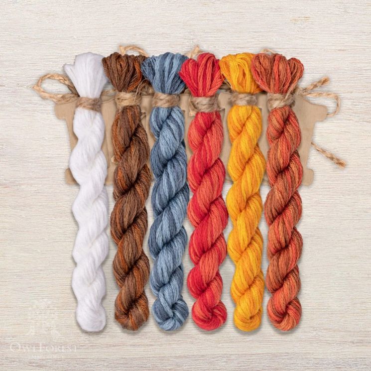 Набор ниток OwlForest для схемы «Пословицы. Красна изба» (DMC) НМул-И193-3322