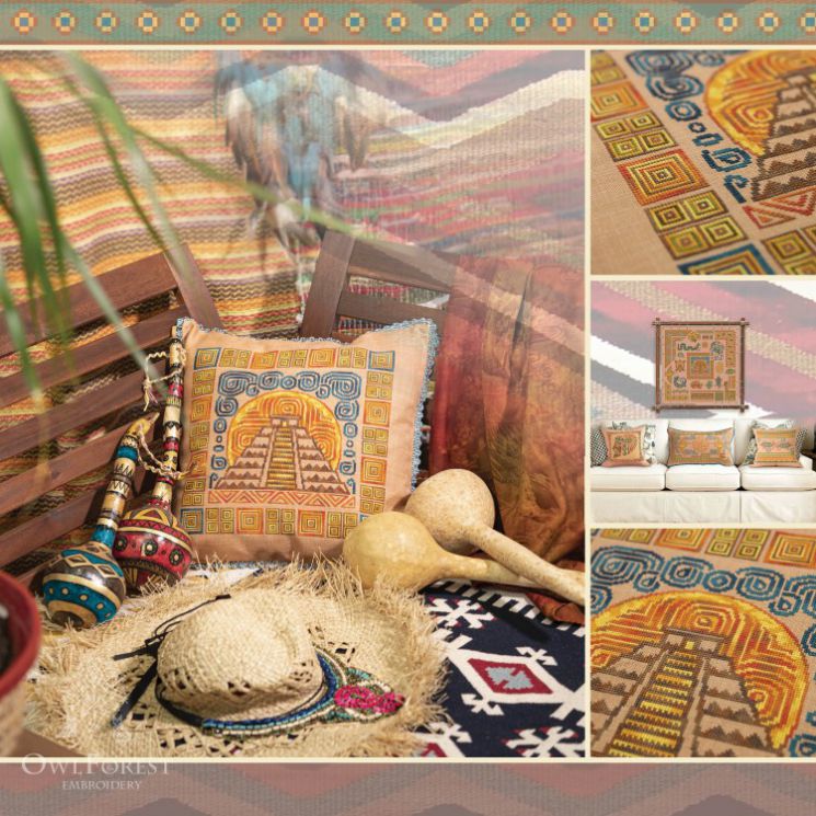 Буклет на пружине со схемами для вышивания Owlforest «Индейские мотивы» 5 цветов 0159-ИМ5-СБ