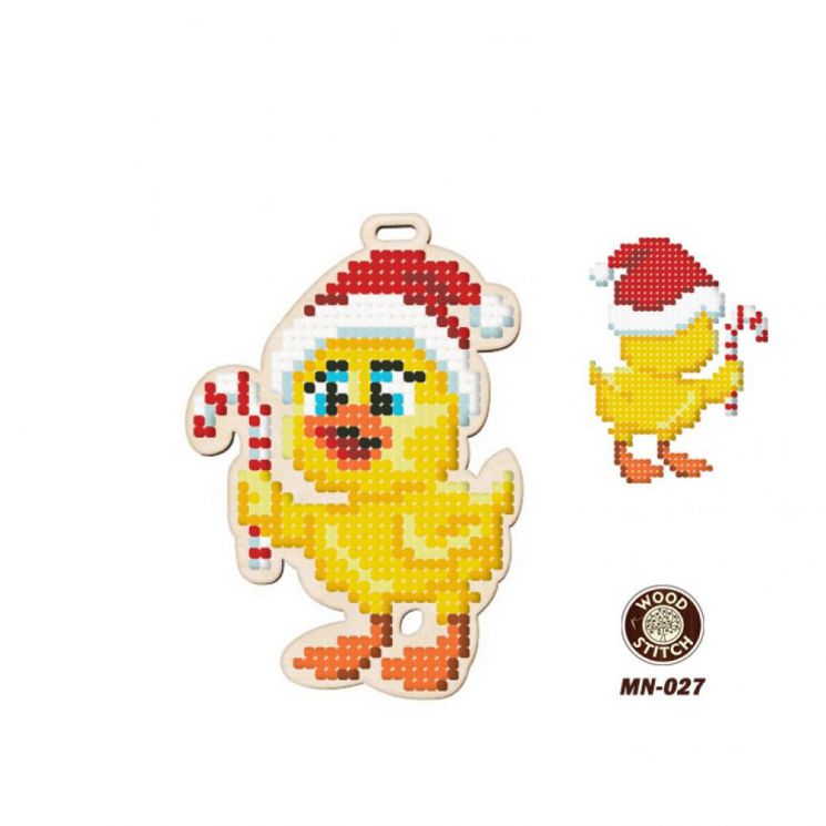 Набор для вышивания WoodStitch "Новогодняя игрушка. Утенок", 7*9, MN-027