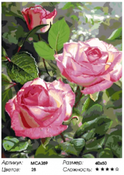 МСА359 Картина по номерам Paintboy "Нежные розы"