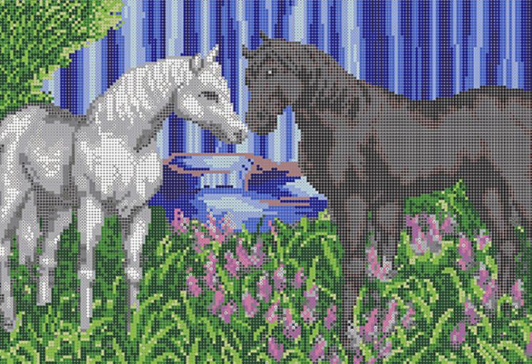 КБ-208 Схема для вышивания бисером ТМ Наследие "Влюблённая пара"