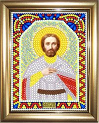 ИМРА5-051 Алмазная мозаика ТМ НАСЛЕДИЕ с рамкой "Святой Александр"