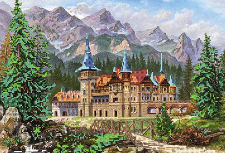 НКБ-100 Набор для вышивания бисером ТМ Наследие "Замок в горах"