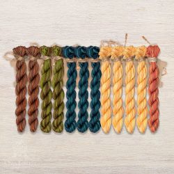 НМул-ИМР168-2282-5 Набор ниток OwlForest для схем «Индейские мотивы» (ПНК) 5 цветов «Рыбы» 28 каунт в 2 нити