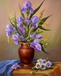 VA-0345 Картина по номерам Paintboy "Букет ириса"