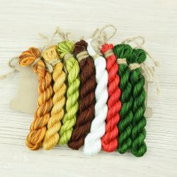 НМул-К-2362 Набор ниток OwlForest для схемы «Каштан» (ПНК) 36 каунт в 2 нити, 40 каунт в 1 нить