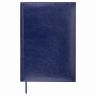 Ежедневник недатированный БОЛЬШОЙ ФОРМАТ (175х247 мм) B5, BRAUBERG "Imperial", под гладкую кожу, 160 л, кремовый блок, темно-синий, 124971